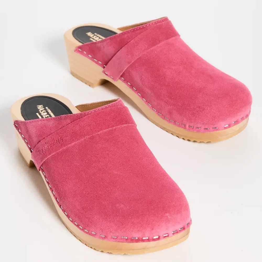 Swedish Hasbeen Clogs Pink Suede Size 9 $300 OBO
